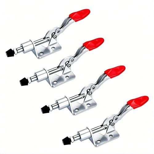 KangTeer Lot de 4 pinces à bascule verticales Capacité 45 kg/16 mm Course de piston antidérapante 301A