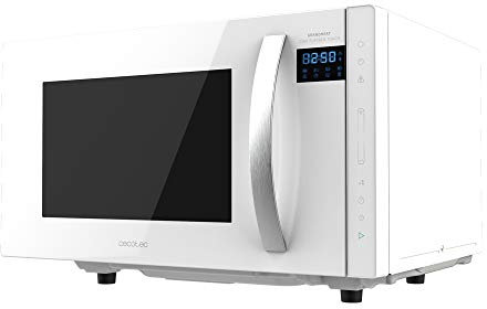 Cecotec Microondas sin plato GrandHeat 2300 Flatbed Touch White. Capacidad 23 litros, Potencia 800 W, 8 Funciones preconfiguradas, Temporizador hasta 95 min