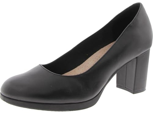 Clarks Bayla Skip Pumps für Damen, Schwarz Leder, 38.5 EU