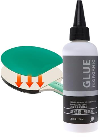 Colla per racchetta, 100 ml, colla per gomma cementata, colla per , adesivo in gomma per racchette da pingpong, riprese rapide, facile da usare, efficace colla inorganica a base d'acqua,