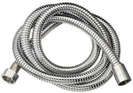 Shower Hose 1.5m, Stainless Steel Replacement Shower Hose, Anti-Kink & Anti-Explosion, Leakproof Replacement Hose, Universal Standard Fitting, High Pressure Resistance Silver Water Shower Pipe, Chrome