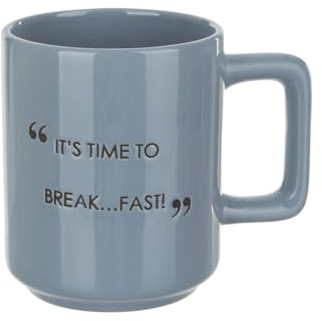 KASANOVA Tazza mug blu 320 ml con scritta Quotes