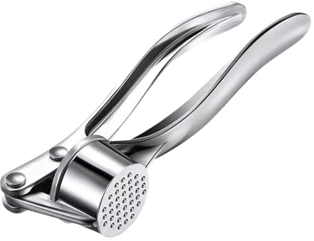 Molinillo de ajo - Herramienta trituradora de ajo | Prensa de ajo de acero inoxidable | Prensa manual de ajo de metal con mango | Trituradora de Gólico de metal | Herramienta de rebanadora ligera para