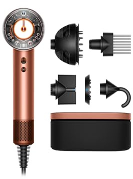 Dyson Supersonic Nural™ secador de pelo – Rizado+Muy rizado (Seda ámbar/Champán rosa)