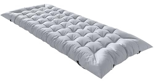 Outsunny Sleeping Mat, Camping Mattress Pad for Cot 200 x 80 cm Light Grey