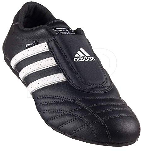 adidas SM II Low Cut Martial Arts Taekwondo, Karate and Kungfu Shoes (Black W/White Stripes, 9.5)