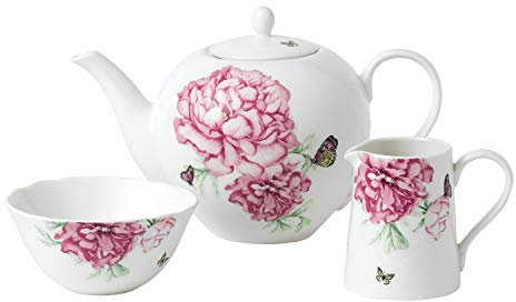 Miranda Kerr par Royal Albert Théière à Sucre et crème Ensemble, Porcelaine, Multicolore, 41.7 x 23.5 x 28.7 cm