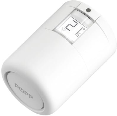 Popp Zigbee Heizungsthermostat | smartes Thermostat | programmierbar | App Steuerung | intelligente Heizungssteuerung | SmartThings & Alexa kompatibel - bis 30% Heizkosten sparen | inkl. Adapter