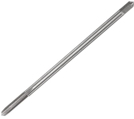 QUARKZMAN Taraud à Filetage Métrique M4 x 0.7 H2 Main Gauche 100mm Fraiseuse à Filetage à Cannelure Droite Extra Longue, Outil de Réparation de Taraudage