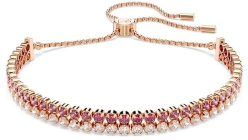 Swarovski Womens Ladies Matrix Tennis bracelet Red Rose gold-tone plated 5646866