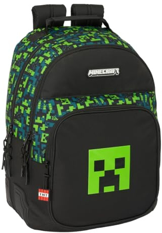 MINECRAFT TNT - Mochila Escolar Infantil, Ideal para Niños de Diferentes Edades, Cómoda y Versátil, Calidad y Resistencia, 32x15x42 cm