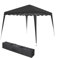 Faltbarer Pavillon 3x3m inkl. Tasche | wasserabweisend, UV 50+ Schutz | Pop Up Zelt, Faltpavillon Gartenzelt, Partyzelt, Capri | Klicksystem Metall-Gestänge (Grau)