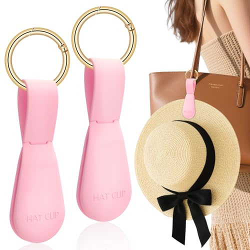 Fikoksol Magnetic Hat Clip for Travel on Bag, Silicone Hat Holder for Tote Beach Bag, Hand Free Strong Magnet Purse Hook Cowboy Hat Hanger Carrier for Travel Vacation Essentials Accessories