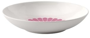Villeroy & Boch - Fleur cassis Pastaschale pink, Spülmaschinenfest, Mikrowellensicher, Schale für Pasta, Nudeln, Bowls und Salate, Tiefer Pasta Teller, Pastateller, Essteller, Premium Porzellan