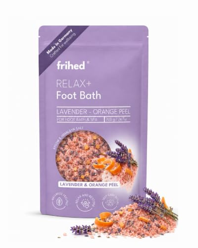 frihed.® fotbadsalt epsom och Himalayasalt – meliss eukalyptus – 100 g (700 g, lavendel-orange)