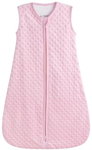 BABYINABAG Summer Model Baby Sleeping Bag and Sack, Plush Minky Dot, 1.25 Tog for Infants and Toddlers (Large (22 mos - 3T))