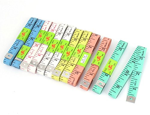 sourcingmap 1.5M Bande Dimensions Couture Tailleur Règle Mesure 12 pièces Couleur Assortie