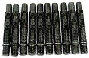 SCC Fahrzeugtechnik 10 x Doppelgewindebolzen M14 x 1,5 75mm | Stehbolzen für Lug Nuts | schwarz |