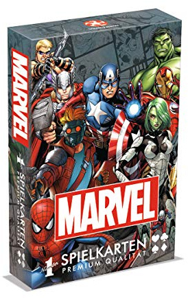 Waddingtons Number 1 Spielkarten Marvel Universe Edition - Marvel Universe Deck Spielkarten - Klassische Kartenspiel für Poker - 1+ Spieler ab 6+ Jahren - Deutsch