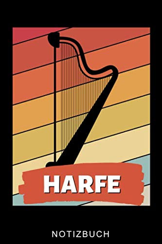 HARFE NOTIZBUCH: A5 WOCHENPLANER Geschenkidee für Harfespieler | Harfebuch | Harfe spielen lernen | Musiker | Geschenk für Kinder Erwachsene Anfänger | Geburtstag