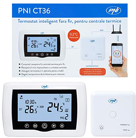 Thermostat Intelligent PNI CT36 sans Fil, avec WiFi, contrôle Internet, pour centrales Thermiques, APP TuyaSmart