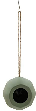 Point-Virgule Vogelfutterhaus zum aufhängen, Vogelhaus Balkon, futterhaus für vögel, Eukalyptus grün, 16x15x16cm