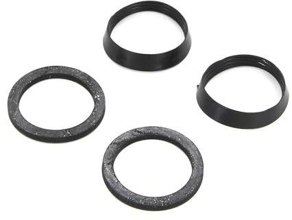 DEKAROX Juego de juntas compuesto de 2 juntas de goma + 2 juntas de PVC para el baño de olores y sifón de lavabo de 1 1/4 pulgadas