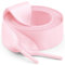 WEGOODZF Flat Satin Ribbon Shoelaces: 2 Pairs of 2CM Wide 120CM Long Pink Silk Shoe Laces for Trainers Pumps Sneakers