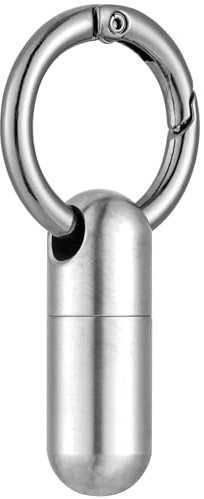 Portapillole portachiavi in ​​titanio - Piccolo contenitore per pillole impermeabile con moschettone - Mini organizzatore di medicinali di alta qualità - di Boxsik.