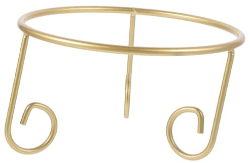 BESPORTBLE Kristallkugel-straßenlaterne Disco-Kugel-pflanzgefäß Ball Steht Für Die Anzeige Blick Stehen Basis Der Schneekugel Kugellampe Solarkugelleuchten Rahmen Golden Eisen