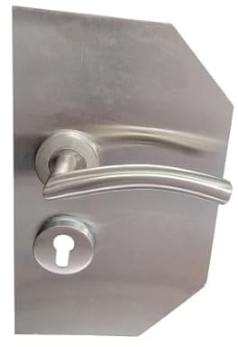 Paire de Plaques de Propreté Rectangles avec Poignées VAGUE KLOSE besser sur Plaque de Propreté Inox 304 - +1 Paire de rosaces cylindre