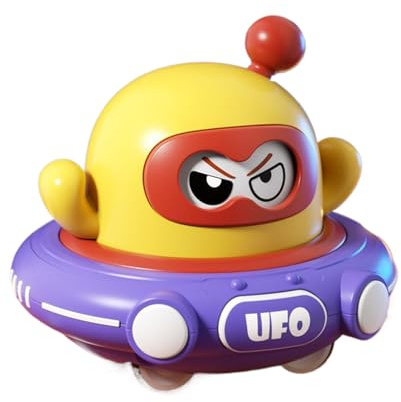 Genérico Giocattolo piattino interattivo, nave spaziale rimovibile, giocattolo inerziale 9,5 x 9,5 x 8,5 cm con design , UFO di gioco in ABS resistente, gioco educativo con design, giocattoli