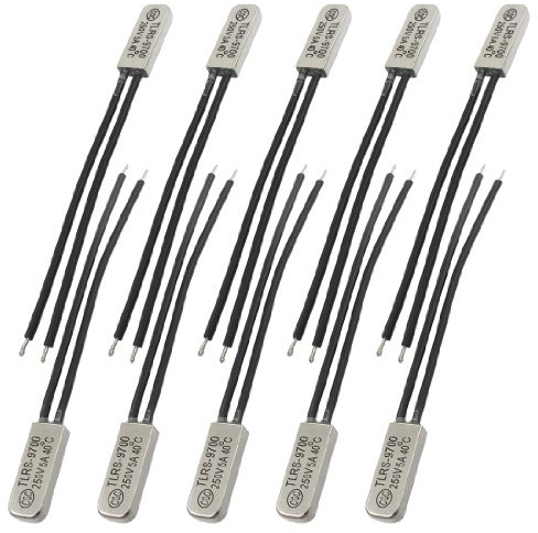 uxcell 10 Pcs Bimetal Temperature Switch, 40C N.O Control Thermostat