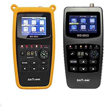 SATLINK Satellite Finder Meter DVB-S2 / S Récepteur satellite numérique HD FTA Satellite Signal Finder Affichage LCD 2.1 inch Pointeur satellite (WS-6933)