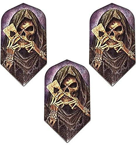 Art Attack 9 Pack Designa Alchemy Grim Reaper Ace Card 100 Micron Extra Strong Slim Dart Flights