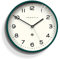 NEWGATE® Number Three Echo Wanduhr | Moderne runde Uhr | 37cm | Eden grün | Leicht lesbare Zahlen | Ideal für Küche, Wohnzimmer oder Büro
