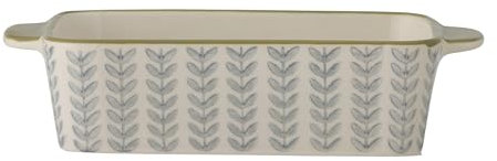 Bloomingville Ofenform Maple Creme Weiß Blau Keramik 560 ml Auflaufform Backform