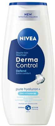 NIVEA - Gel Douche Corps Derma Control Defend - Sensation De Confort & Revitalisant - Enrichi En Acide Hyaluronique Pur & Pro-Vitamine B5 - Senteur Douce - pH Neutre - Tous Types De Peaux - 250 ml