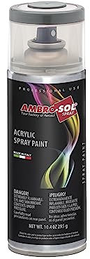 AMBRO-SOL - Pintura acrílica en spray, color Gris Vaio, RAL 7000, resultado profesional en múltiples superficies, exteriores e interiores, 400 ml, El embalaje puede variar