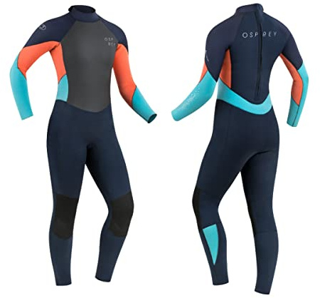 Osprey Womens Full Length 5mm Winter Wetsuit, Adult Neoprene Surfing Diving Wetsuit, Zero, Coral, XL