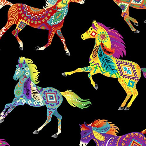 Timeless-Treasures Desert Dreams C5160 Brite Horses