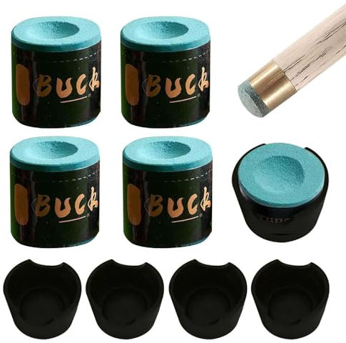 ZGDEIWGF 4 Stück Dunkelgrünes Clever-Pulver, 4 Stück Clever-Pulver-Box, Billard-Queue-Kreide, Billardtisch-Zubehör, Schwimmbad-Kreide, Queue-Kreide