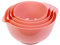 BoxedHome Mixing Bowl Set di ciotole per insalata in plastica antiscivolo, impilabili, per cucina, set da 4 pezzi, pesca rosa, ciotola riutilizzabile