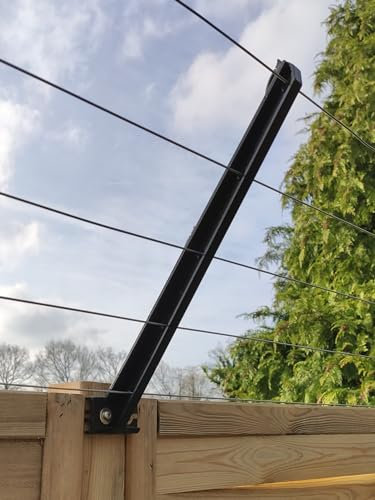 5x Übersteigschutz HOLZZAUN Isolator Zaunerhöhung Katzenstopp Überkletterschutz verschraubbar für den Palisadenzaun Sichtschutzzaun Bretterzaun Gartenzaun Weidezaun Zaun Zäune
