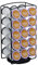 Relaxdays Porta Cialde caffè, Organizer Portacapsule Capsule Compatibili Keurig, HxLxP: 30,5x16x12,5 cm, Nero, Ferro
