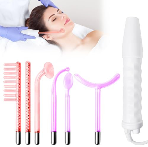 High Frequency Stick Face with 6 Probes, High Frequency Bar, High Frequency Wall, Radio Frequency Device Face, Beauty Face Machine, Acne Treatment Device