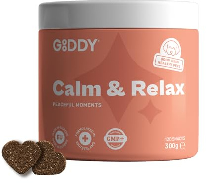 Calmante Cane Ansia 120 unità (300 g) – Snack Calmanti con L-Triptofano, L-Teanina, Alfa-Casozepina e Ashwagandha – Integratore Anti Stress Cani Naturale per Separazione, BottI e Viaggi