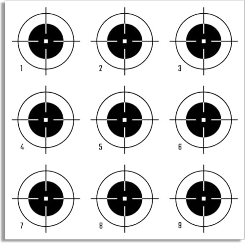 14cm Precision Card Targets for Air Rifle & Air Pistol Shooting Practice