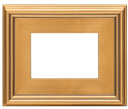 Creative Mark Plein Air Style Frame, Hand Leafed Gold, 5x7-2.75 Wide Moulding with 1/2 Rabbet Depth, Open Back W/O Glazing, Museum Quality, For Art Panels, Stretched Canvas, Pictures & More