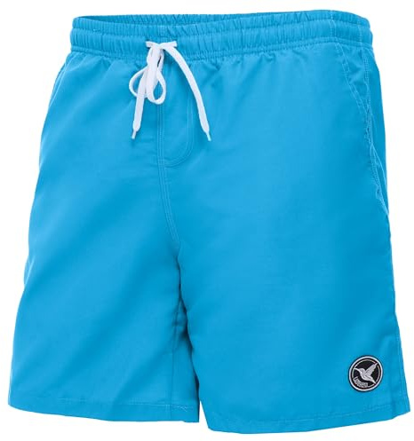 Ladeheid Badehose Herren, Bequeme Lange Badeshorts mit Breitem Gummibund, Kordelzug und Taschen, Schwimmhose Boardshorts – LA40-129 (HellBlau, 3XL)